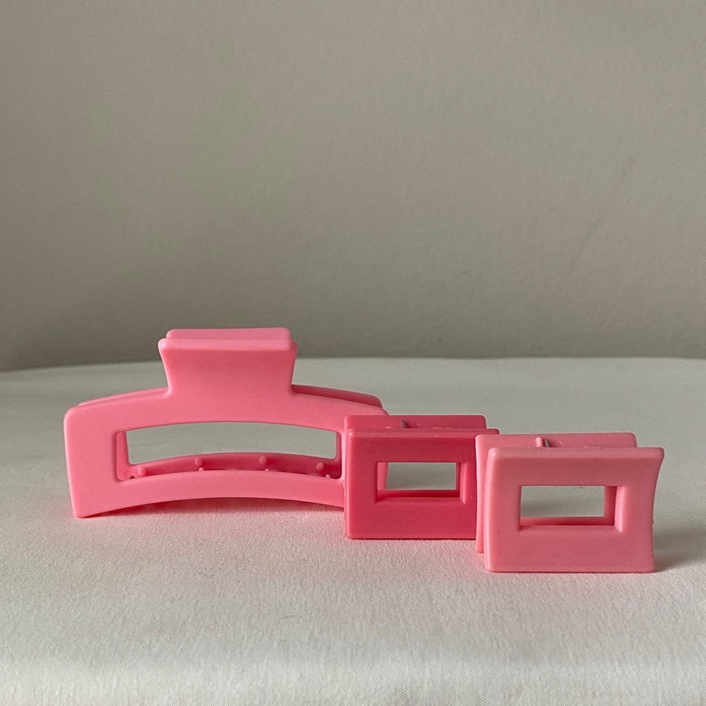 Pink Hair Claw Clip Set